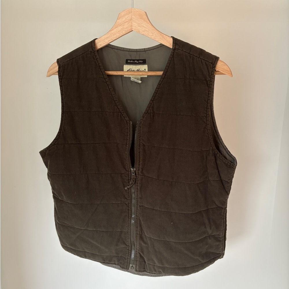 Eddie Bauer Green Collin’s Bay Corduroy Vest